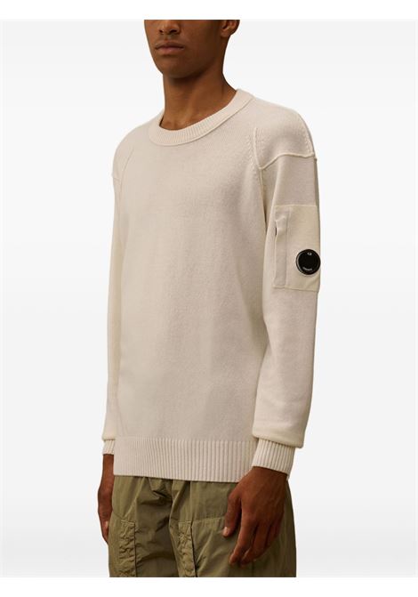 maglione girocollo uomo bianco C.P. COMPANY | RFCMKN707A-110149A103